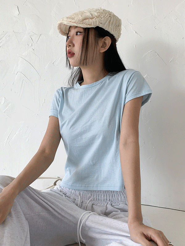 T16280K51-모디르 심플 베이직 라운드 반팔 티셔츠