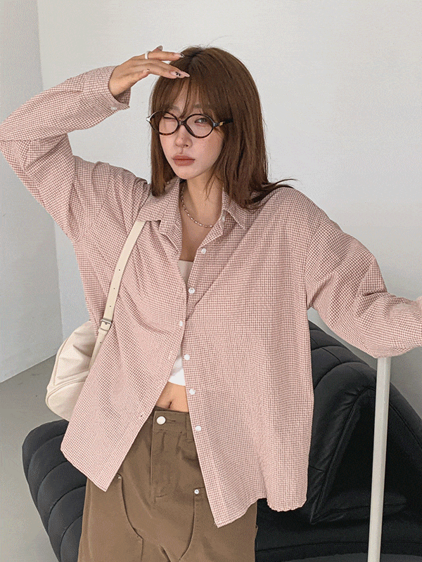 NB3280K57-인쇼우 소프트 코튼 빈티지 체크 셔츠