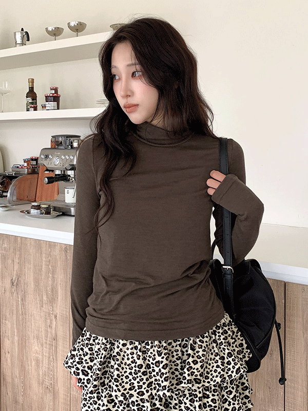 T17229K59-체레나 슬림 이너 스판 폴라 티셔츠