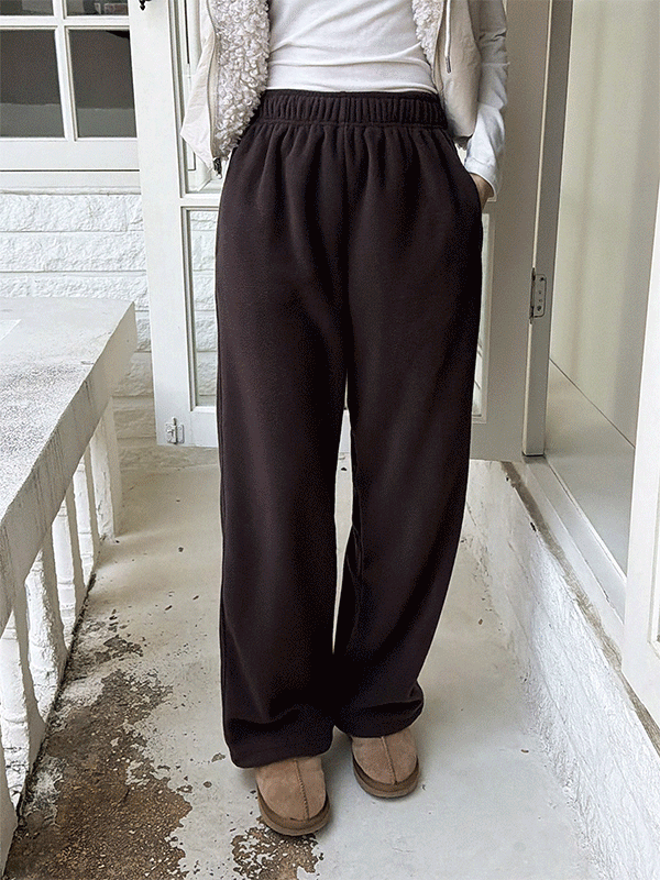 PT15683K5C-초루바 기모 안감 와이드 밴딩 팬츠