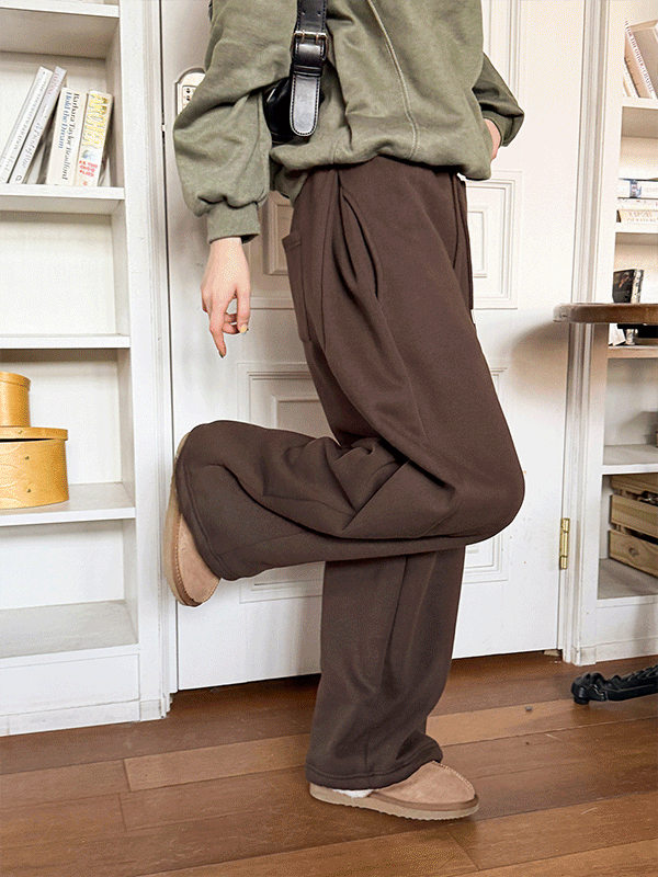 PT15685K5C-누페어 기모 와이드 조거 팬츠